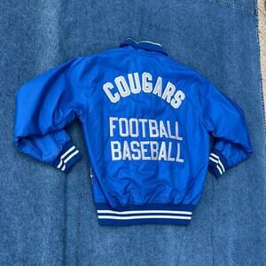 80s Game Cougars football baseball varsity bomber jacket "Saliba"